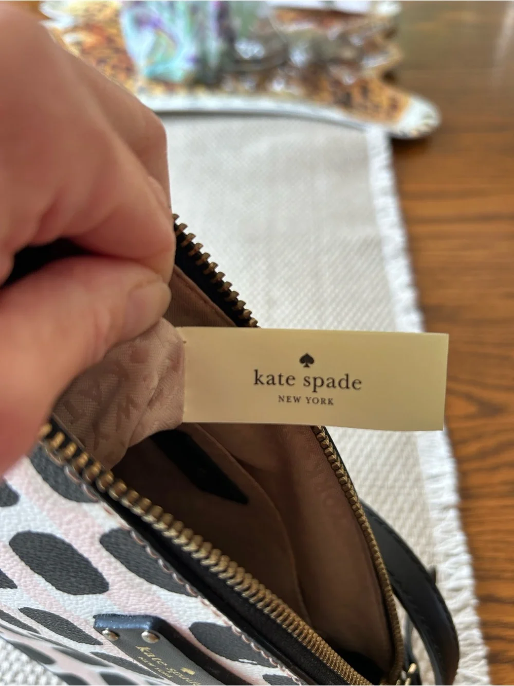 kate spade Black & Pink Graphic Dot Crossbody Bag